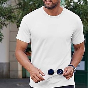 Camisas de entrenamiento para hombre, camisetas informales negras de secado rápido que absorben la humedad, cuello redondo, manga corta para gimnasio, camiseta atlética para correr - Product Image 1