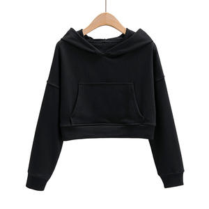 Women_s Slim Fit Casual recadrée à capuche léger à manches longues Crop Top Sweats à capuche et sweat-shirts pour femmes - Product Image 6