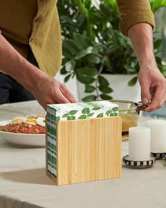 Boîte à mouchoirs en bois multifonctionnelle unique, artisanale, texture polie, design écologique classique pour salon, restaurant - Product Image 5