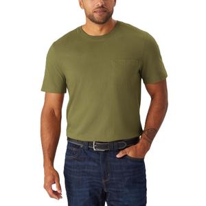 เสื้อยืดผู้ชายผ้าเจอร์ซีย์คอตตอน 100% คุณภาพสูง ดีไซน์แฟชั่น แขนสั้น มีกระเป๋า ลายเรียบ สวมใส่สบาย ระบายอากาศได้ดี ไม่ยับ - Product Image 2