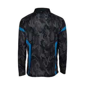 Alta calidad 100% poliéster impermeable a prueba de viento UPF 50 deporte pesca Polo manga larga transpirable sublimación personalizada - Product Image 6