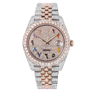 Reloj de pulsera de rapero de lujo de acero inoxidable Buss Down, probador de diamantes de paso de forma cuadrada, reloj de diamantes cultivados en laboratorio VVS Iced Out - Product Image 1