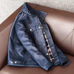 OSTROWEARS ENTERPRISES Veste de moto d'hiver à col montant mince grande taille en cuir PU avec fermeture éclair pour hommes - Product Image 3