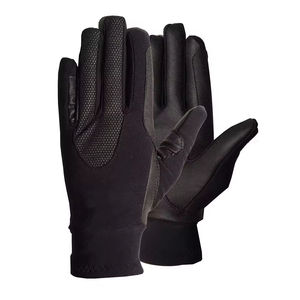 Gants d'équitation pour hommes de haute qualité personnalisés, gants en cuir souple et élégants avec poignées pour l'hiver, gants d'équitation antidérapants - Product Image 1