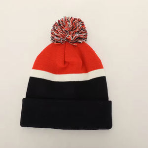 Bonnet d'hiver unisexe ajustable en acrylique tricoté plat, respirant, avec pompon et motif personnalisé pour équipe, dernière collection 2026 - Product Image 4