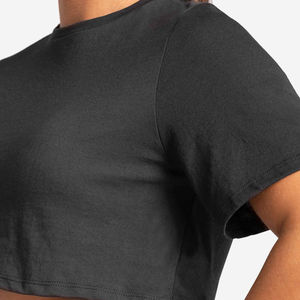 เสื้อครอปท็อปผ้าลายสก็อตยืดหยุ่นสูงสำหรับฤดูร้อน เหมาะสำหรับออกกำลังกาย ระบายอากาศได้ดี ทันสมัย น่ารัก เบาสบาย - Product Image 3