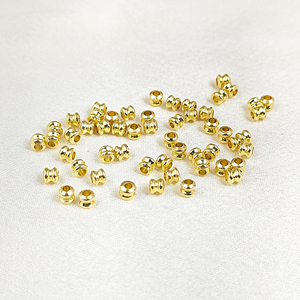 Perles en métal plaqué or de 8 pouces de long, petites perles tubulaires creuses, composants de bijoux, grossiste pour la fabrication de bijoux - Product Image 4