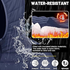 Custom Mens Hooded Puffer Jacket Lightweight Insulated Winter <b>Coat</b> with Windproof & Water-Resistant Fabric Bulk Wholesale OEM - Product Image 3