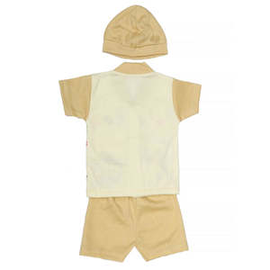 Trajes de 3 piezas para recién nacidos - Color Fawn - Product Image 3