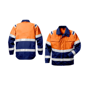 Veste d'hiver jaune réfléchissant haute visibilité pour hommes Vente en gros Quantité en vrac Toile Tissu Style décontracté Garniture noire Fermeture éclair Capuche attachée - Product Image 4