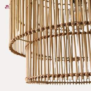 Artículos calientes Pantalla de bambú de ratán Lámpara colgante de bambú natural para el hogar Cocina Hotel Decoración para venta al por mayor - Product Image 2