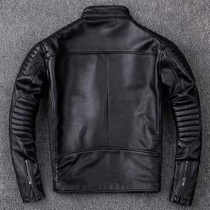 Veste en cuir pour hommes de moto punk à col décontracté à la mode européenne et américaine Veste de haute qualité pour hommes - Product Image 3