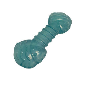 Jouet à mâcher durable en os plat pour chien TPR avec fonction grinçante Jouet moderne en plastique de silicone pour le nettoyage des dents emballé dans un sac - Product Image 6