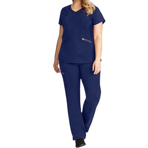 Traje médico personalizado para mujeres uniformes de Enfermería de Hospital con tela tejida de manga corta diseño Unisex médicos 2026 - Product Image 2