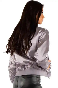 Professional Manufacturers <b>Women</b> <b>Bomber</b> <b>Jacket</b> Multi Pockets Breathable Fashion Windproof Slim Long Sleeve Custom <b>Bomber</b> <b>Jacket</b> - Product Image 5