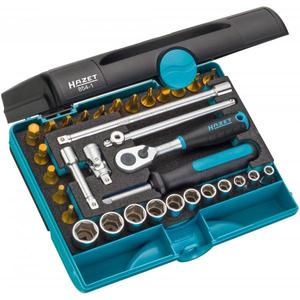 Juego de Llaves de Trinquete y Vasos Hazet de 1/4'', Juego de Herramientas de 33 Piezas - Product Image 1
