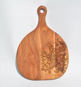 Planche à découper en bois d'acacia de cuisine planche de service de fromage avec poignée planche de service alimentaire - Product Image 2