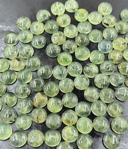 Cabujón de Prehnita verde Natural de alta calidad, 12-20mm, forma lisa, piedra preciosa suelta para la fabricación de joyas, gemas al por mayor - Product Image 1