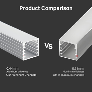 LED Strip có thể điều chỉnh chiều dài nhôm kênh hệ thống 6000 Series hợp kim Frosted khuếch tán Anodized bề mặt cho tủ Trần - Product Image 3
