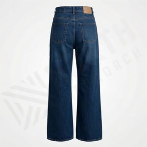 Jeans Casuales de Mezclilla para Mujer, Cintura Media, Corte Recto, Color Sólido, con Logotipo Personalizado, Premium, Transpirables, de Secado Rápido - Product Image 2