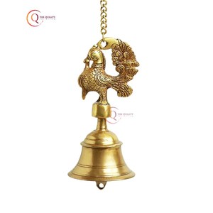 Cloches de porte de Noël dorées faites à la main en métal rustique décoratives suspendues grande finition personnalisée usine vente en gros - Product Image 3