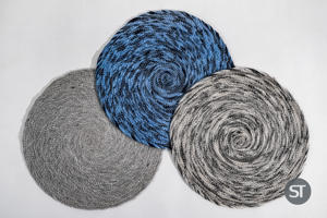 Set de table en fil PET tressé 30 x 30 cm, vaisselle écologique, tapis de table pour la salle à manger, vente en gros, qualité d'exportation - Product Image 2