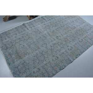 Tapis Vintage Turc Bohème Bleu 4.9X8 pieds Laine Grande Surface Patchwork Abstrait Latex pour Adolescents Rectangle Couloir Chambre Tapis - Product Image 2