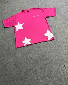 เสื้อยืดผ้าฝ้าย100% ฟอกสีวินเทจสำหรับผู้ชายเสื้อยืดถักลายโลโก้ DTG แบบกำหนดเอง - Product Image 4