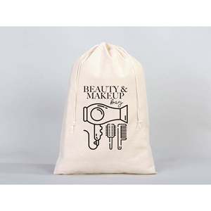 Personalized Cotton <b>Drawstring</b> Bags Custom 12W X 16H Muslin <b>Pouches</b> Screen Printing Embroidery for Clothing Crafts Packaging Wig - Product Image 6