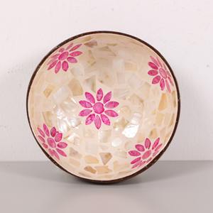 Mesa de cocina de productos hechos a mano, cuenco lacado de coco decorativo, juegos de conchas de Vietnam - Product Image 3