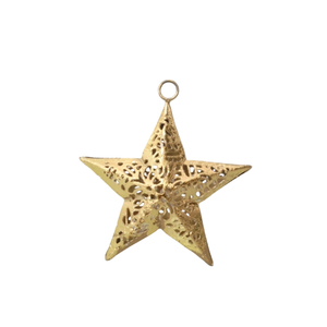 Ensemble décoratif le plus récent de 2 cœurs suspendus en métal pour la décoration de la maison et de Noël, couleur or, fait main sur mesure - Product Image 4