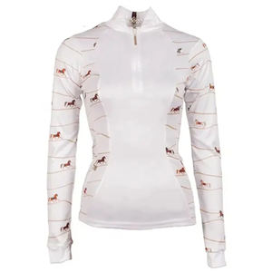 Caballo última moda mujer ropa ecuestre equitación Tops negro Rosa ecuestre Sudadera con capucha - Product Image 2