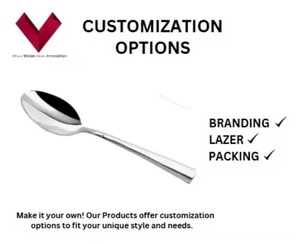 Cuchara de té y café de acero inoxidable con logotipo personalizado, cucharas de cena de grado alimenticio con mango largo para uso doméstico, ocasión de fiesta, 15ml - Product Image 3