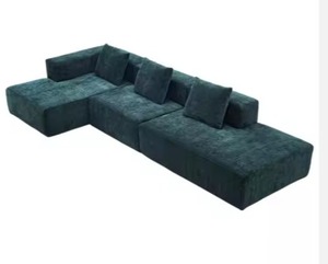 Alta calidad de una plaza en forma de L de tela otomana sofá seccional comprimido al vacío para sala de estar esponja fábrica al por mayor - Product Image 2