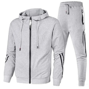 Custom Sportswear Polo Tracksuit <b>Hoodie</b> <b>White</b> String Long Sleeves Men Tracksuit / Jogging Suit/ Sweatsuit - Product Image 5