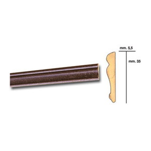 Cornice per Pareti 5,5x35 Barocco 200 Cm Noce Scuro - Product Image 1