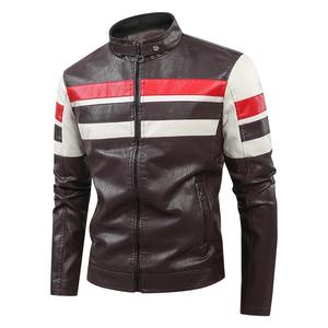 OEM et ODM Costumes de motard en cuir fonctionnels de printemps et d'automne pour hommes avec logo personnalisé Vestes de pilote amples avec matériau en cuir - Product Image 4