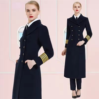 Uniformes de compagnie aériens personnalisés, ensembles blazer et pantalon d'hôtesse de l'air, uniforme d'hôtesse de l'air pour femmes, uniformes de compagnie aérienne