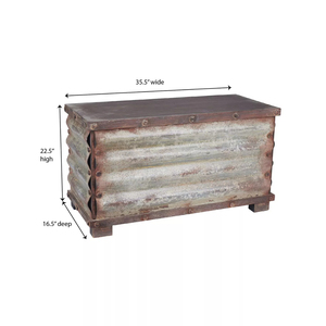 Stylish Mailbox in Galvanized Metal With <b>Wall</b> <b>Mounted</b> Design Perfect for Office Parcel and Mail Drop Storage - Product Image 2