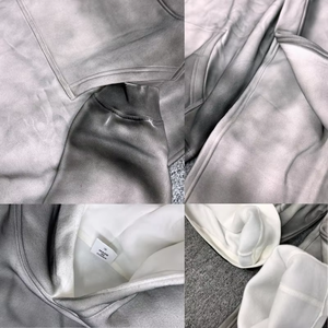 ชุดวอร์มพิมพ์ลายพัฟเสื้อสวมหัวสำหรับผู้ชายชุดวอร์ม2025ซักกรดชุดกีฬา2ชิ้นผ้าเฟรนช์เทอร์รี่ซีดจาง - Product Image 6