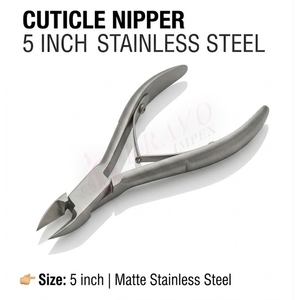 Professional Cuticle Nipper 5 Inch Stainless Steel Cuticle Nipper Silver Finish Manicure Pedicure <b>Nail</b> <b>Tool</b> - Product Image 6