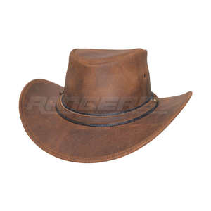 Sombrero Vaquero Estilo Vintage con Banda Única, Ala Ancha, Duradero, Logotipo Personalizado en Relieve, Sombrero Occidental de Cuero - Product Image 2