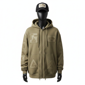 Sweat à capuche zippé pour femme en mélange de coton premium, tissu polaire GSM lourd, toucher doux, design de panneau, logo personnalisé, sweat à capuche zippé basique - Product Image 6