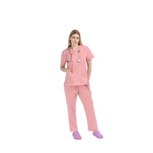 Fabricante Etiqueta Privada trabajo estiramiento tela no tejida enfermera Tops conjuntos Hospital enfermería uniformes para hombres y mujeres - Product Image 4