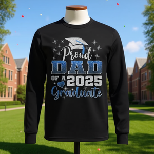 Orgoglioso papà del laureato del 2025, maglietta a maniche lunghe, regalo per la laurea universitaria - Product Image 3