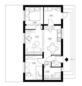 Cómoda casa completamente lista prefabricada ensamblada por módulos diseño moderno ALDREH - Product Image 2