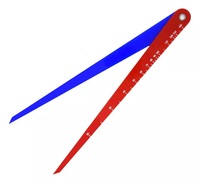 Kit de jauge de mesure en cuir personnalisé de haute qualité avec logo, rouge et bleu, pour arbitre de Boccia, modèle OEM/ODM pour le sport et le divertissement LVI-2502