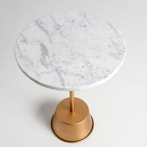 Ensemble de deux canapés Table d'angle latérale dessus en marbre meubles de maison chambre balcon Table basse faite à la main - Product Image 5