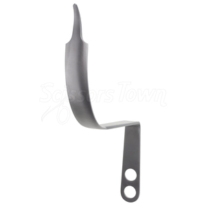 C Retractor 14 pulgadas 22mm hoja en ángulo recto redondeado extremo romo dos agujeros Retractor ortopédico quirúrgico - Product Image 1