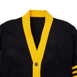 Suéter Cárdigan Universitario Personalizado con Bordado para Hombre, Manga Larga, Tejido Jacquard con Cuello en V, Uniforme - Product Image 2